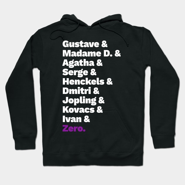 Grand Budapest List Hoodie by LanfaTees